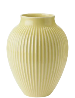 Knabstrup Keramik - vase H 27 cm ripple yellow