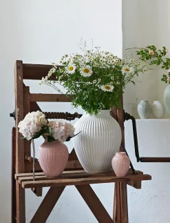 Knabstrup Keramik - vase H 12.5 cm ripple mint