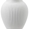 Knabstrup Keramik - vase H 35 cm ripple white
