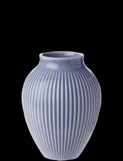 Knabstrup Keramik - vase H 12.5 cm ripple lavender