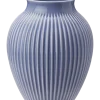 Knabstrup Keramik - vase H 27 cm ripple lavender