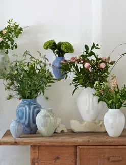 Knabstrup Keramik - vase H 27 cm ripple lavender