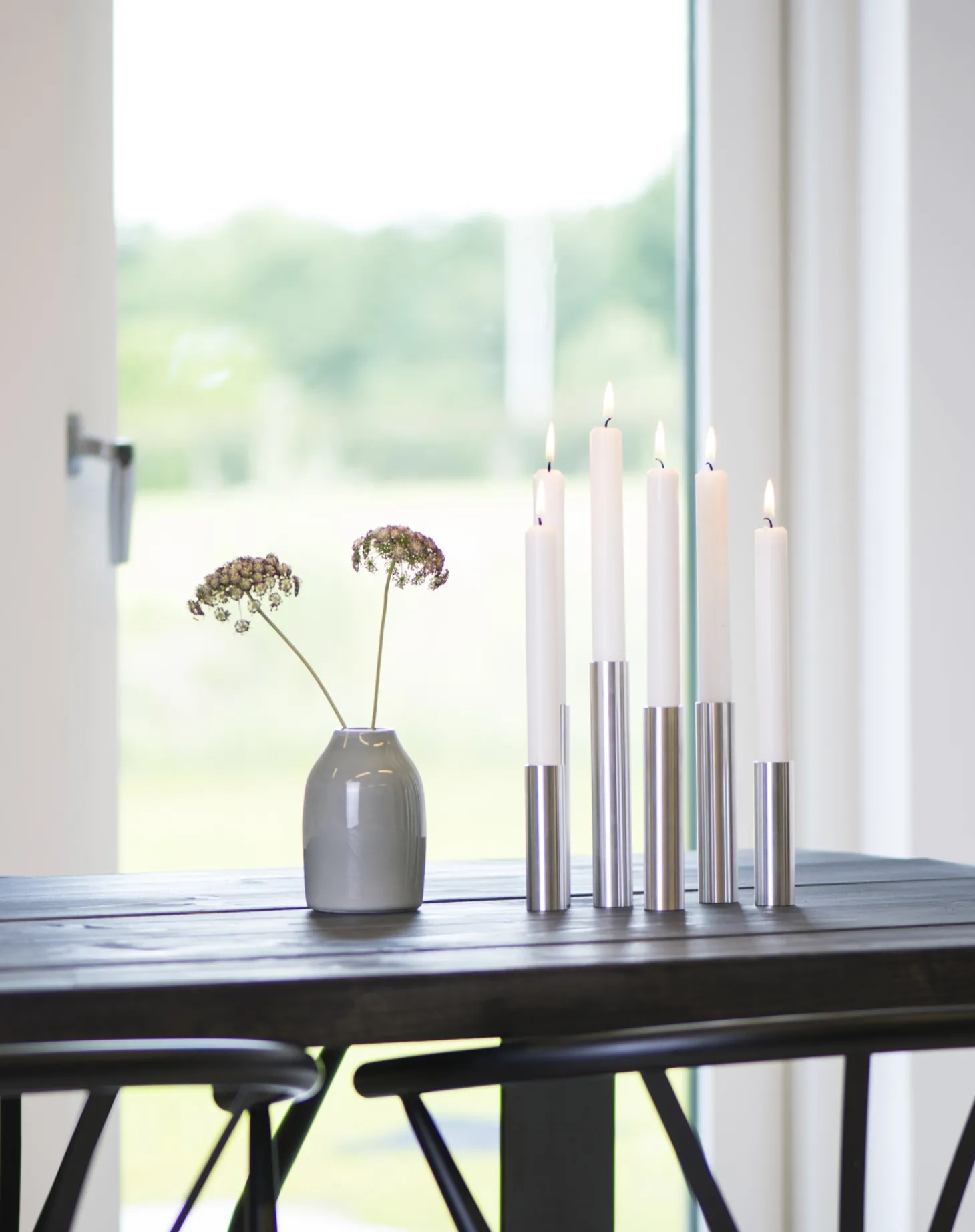 Kunst Industrien - Slim Light lysetage rustfri stål - Højde 17 cm
