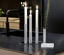 Kunstindustrien - Slim Light lysetage rustfri stål - Højde 10 cm