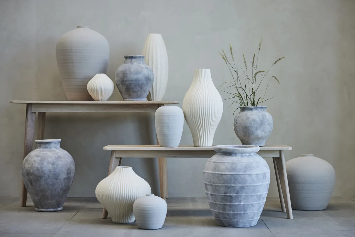 Lene Bjerre - Anna vase H33 cm. antik grå