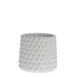 Lene Bjerre - Dotsie urtepotteskjuler Ø18cm hvid