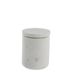 Lene Bjerre - Ellia krukke 9x9 cm. hvid marmor