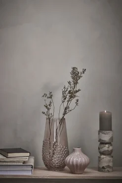 Lene Bjerre - Ellia Marmor lysestage H23 cm. sand