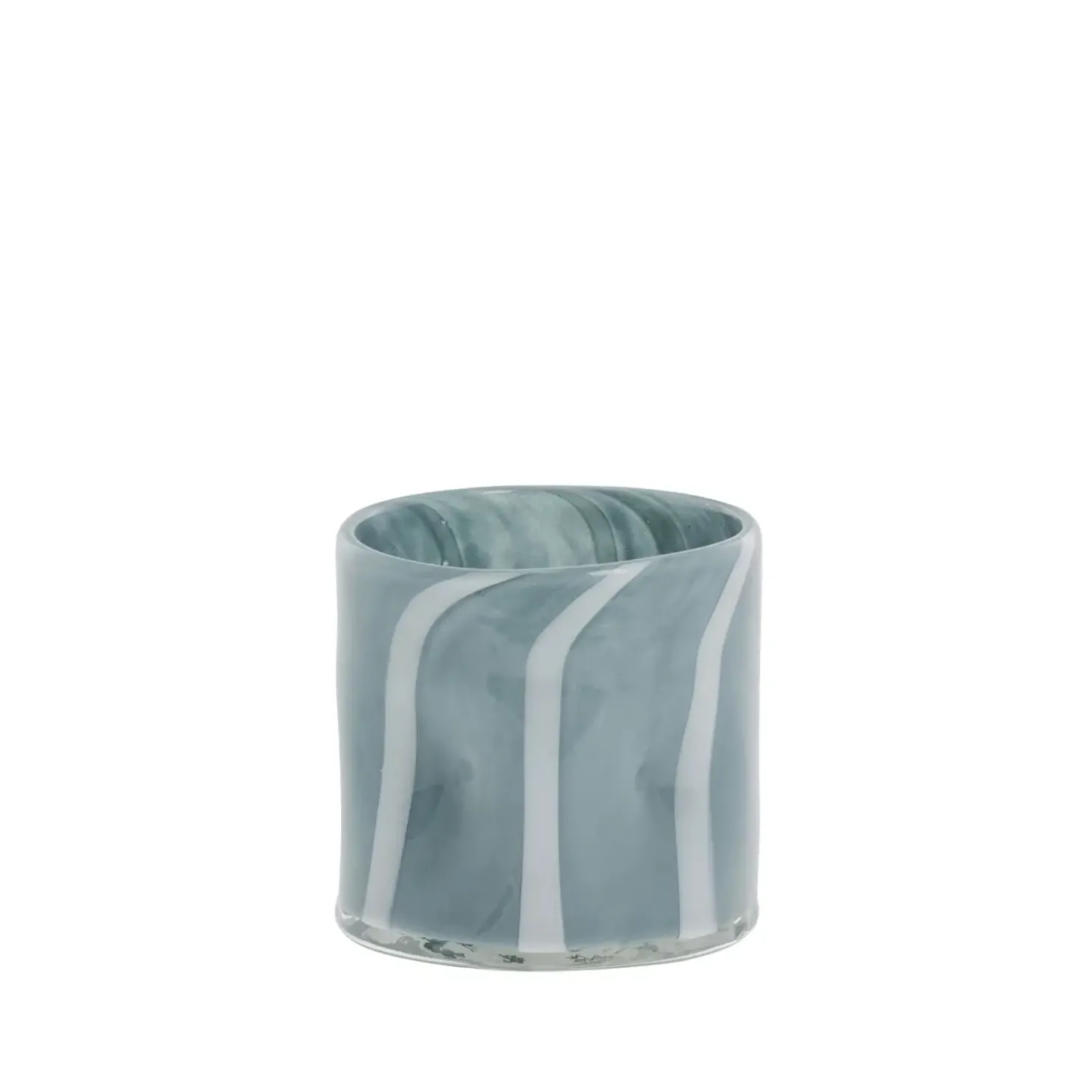 Lene Bjerre - Marelle vase/fyrfadsstage i glas 10 cm. lyseblå