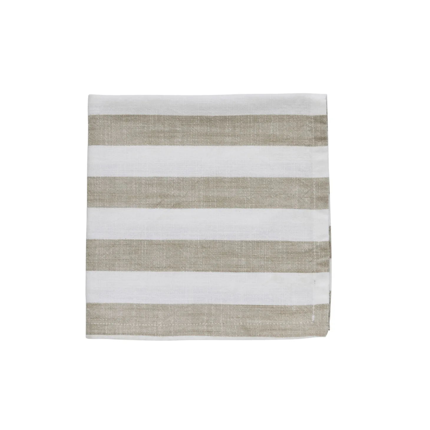 Lene Bjerre - Olivia mundserviet 40x40 cm. beige stribet