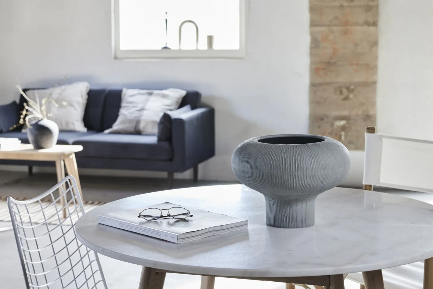 Lene Bjerre - Samara vase grå D31,5 H22