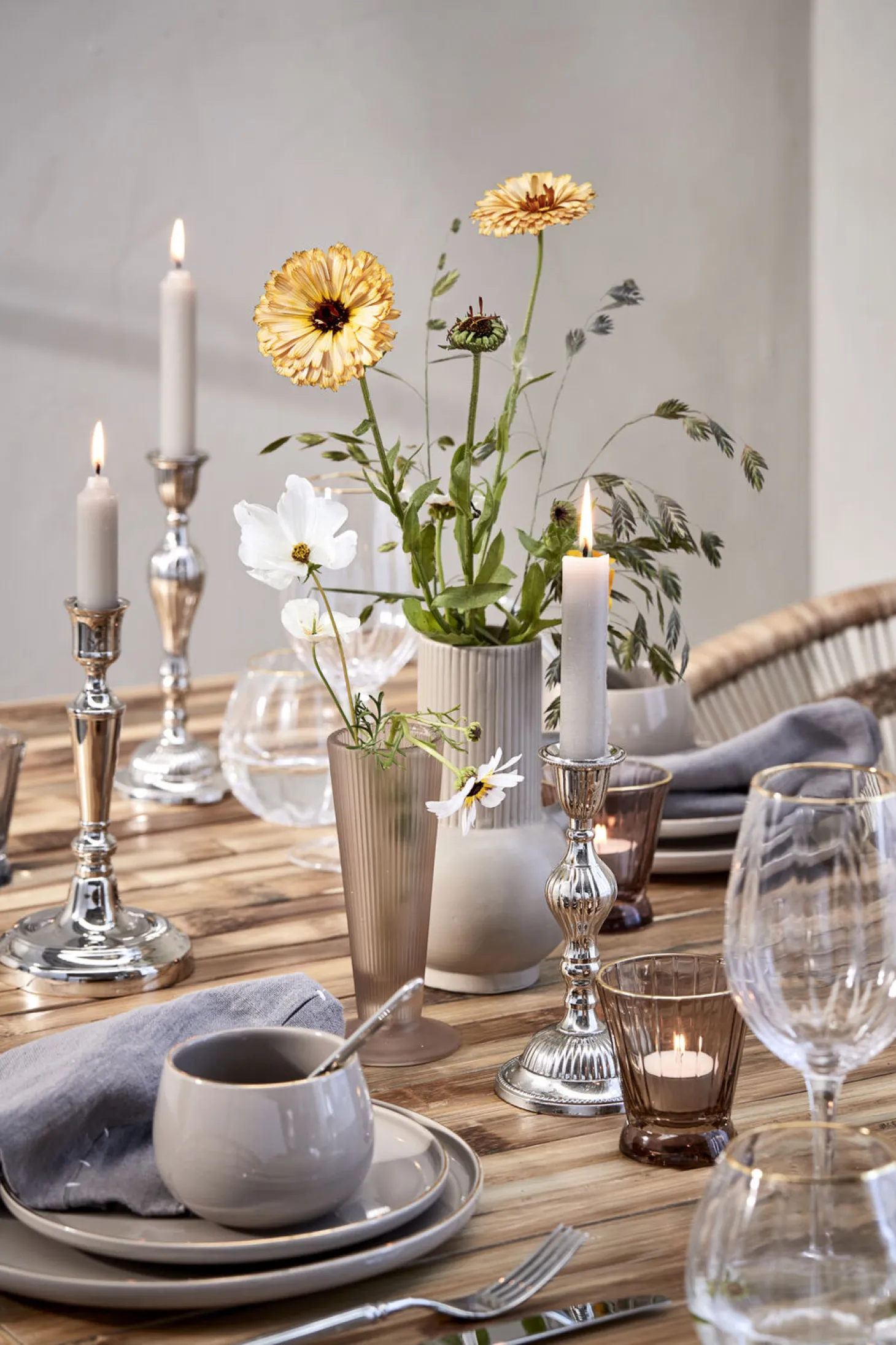 Lene Bjerre - Sisia fyrfadsstage H8,5 cm. Gammelrosa