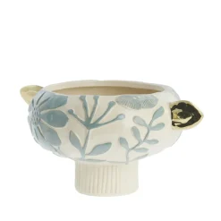 Lene Bjerre - Valentina skjuler i keramik 30x22 cm. mint/guld