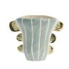 Lene Bjerre - Valentina vase i keramik 24x13 cm. mint/guld
