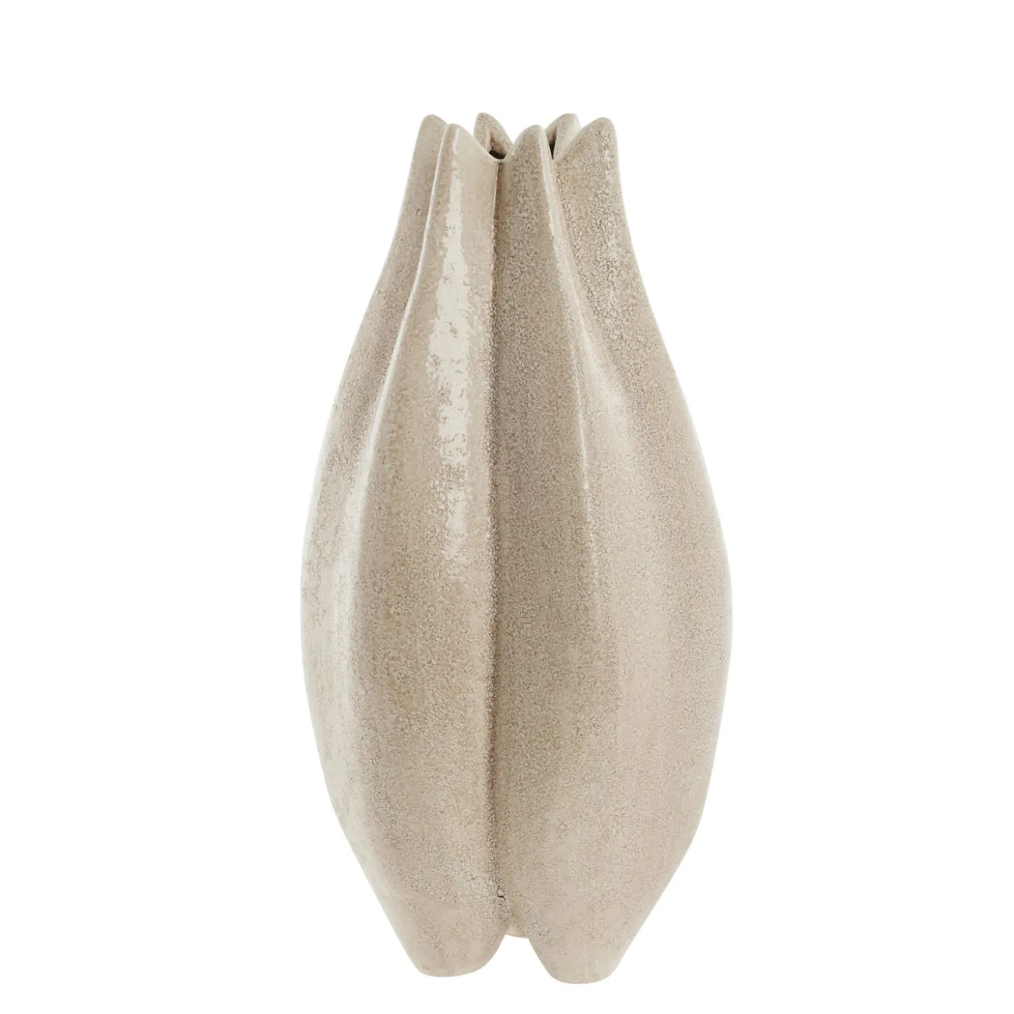 Lene Bjerre - Valona vase i stentøj40,5x23 cm. sand