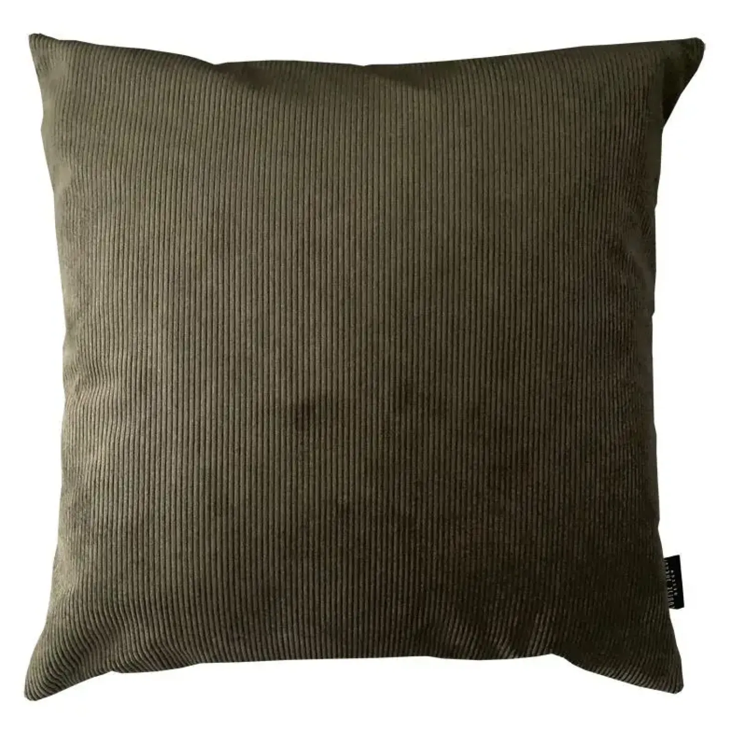 Louise Smærup - Pude, fløjl u. strop - Army (50x50 cm.)