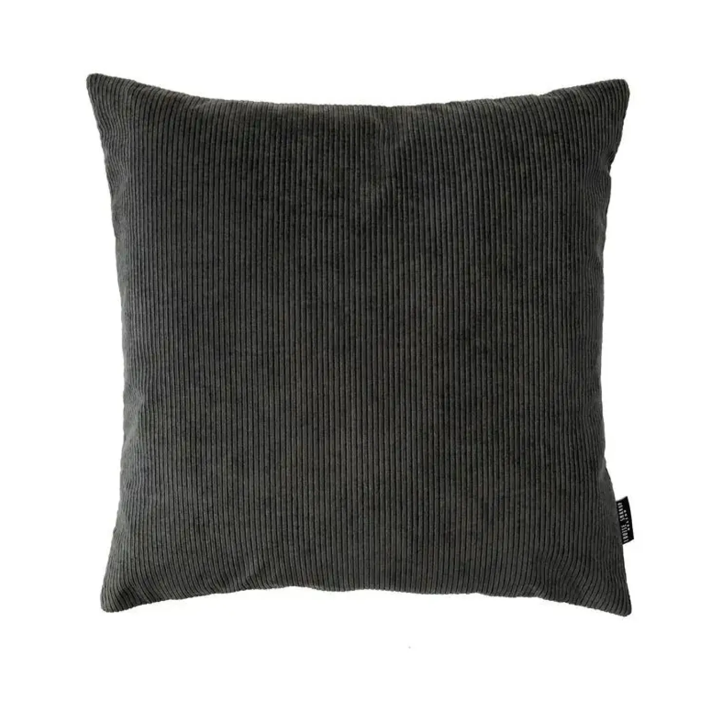 Louise Smærup - Pude, fløjl u. strop - Dark Grey (50x50 cm.)