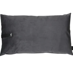 Louise Smærup pude - Mørkegrå pude i velour 80 x 50 cm