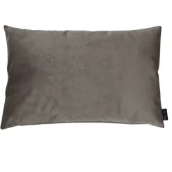 Louise Smærup - Pude, velour u. strop - Brown/grey (40x60 cm.)