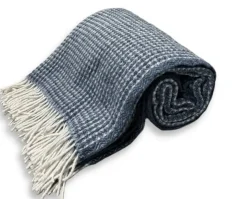 Lovely Linen - Plaid - Uld - Blå - 130x170 cm