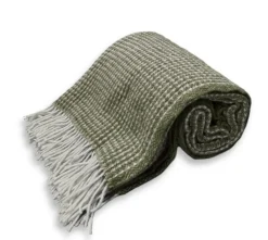 Lovely Linen - Plaid - Uld - Grøn - 130x170 cm