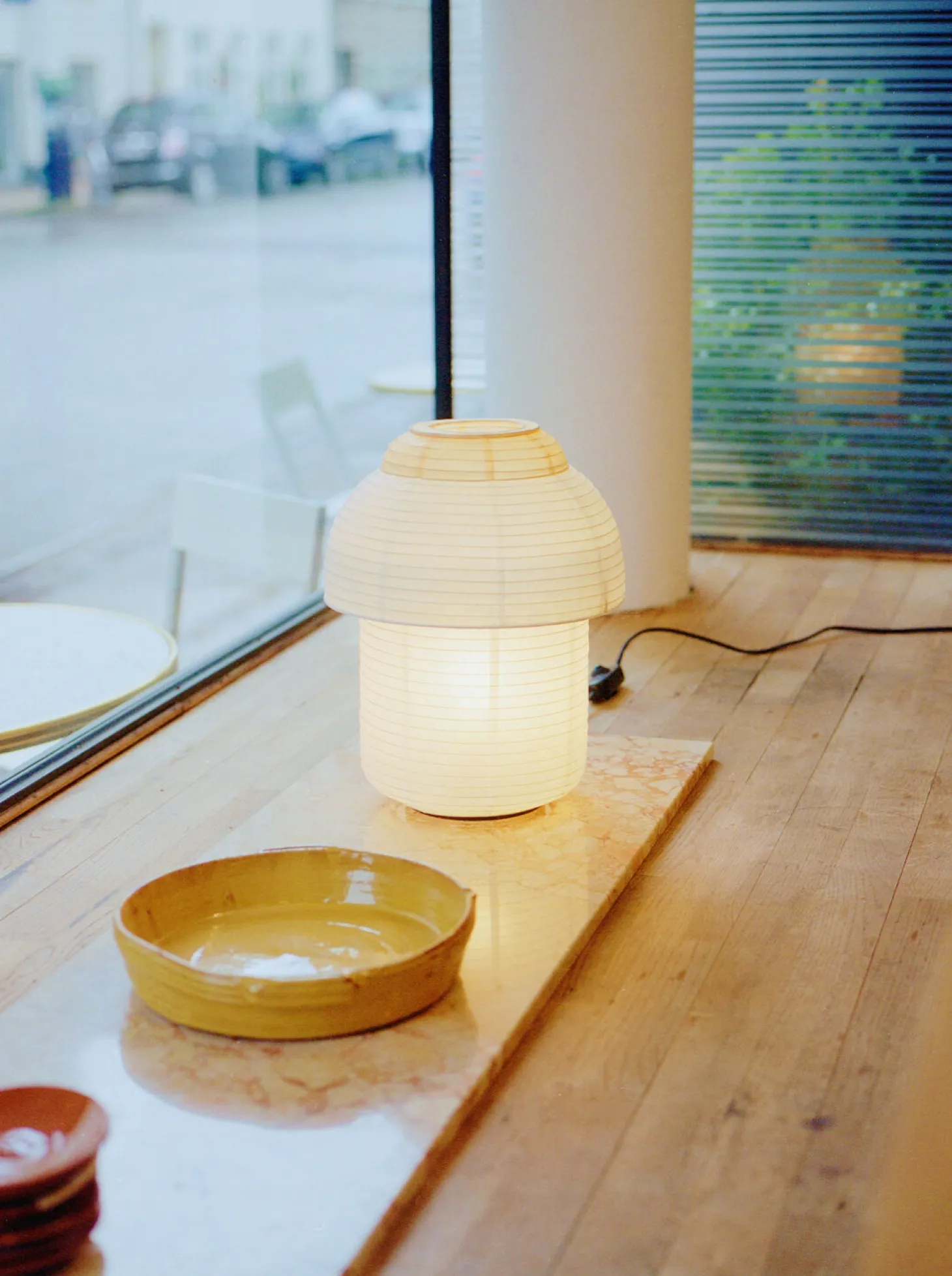 Made By Hand - Bordlampe - Papier Ø30 Double Table - Soft Yellow