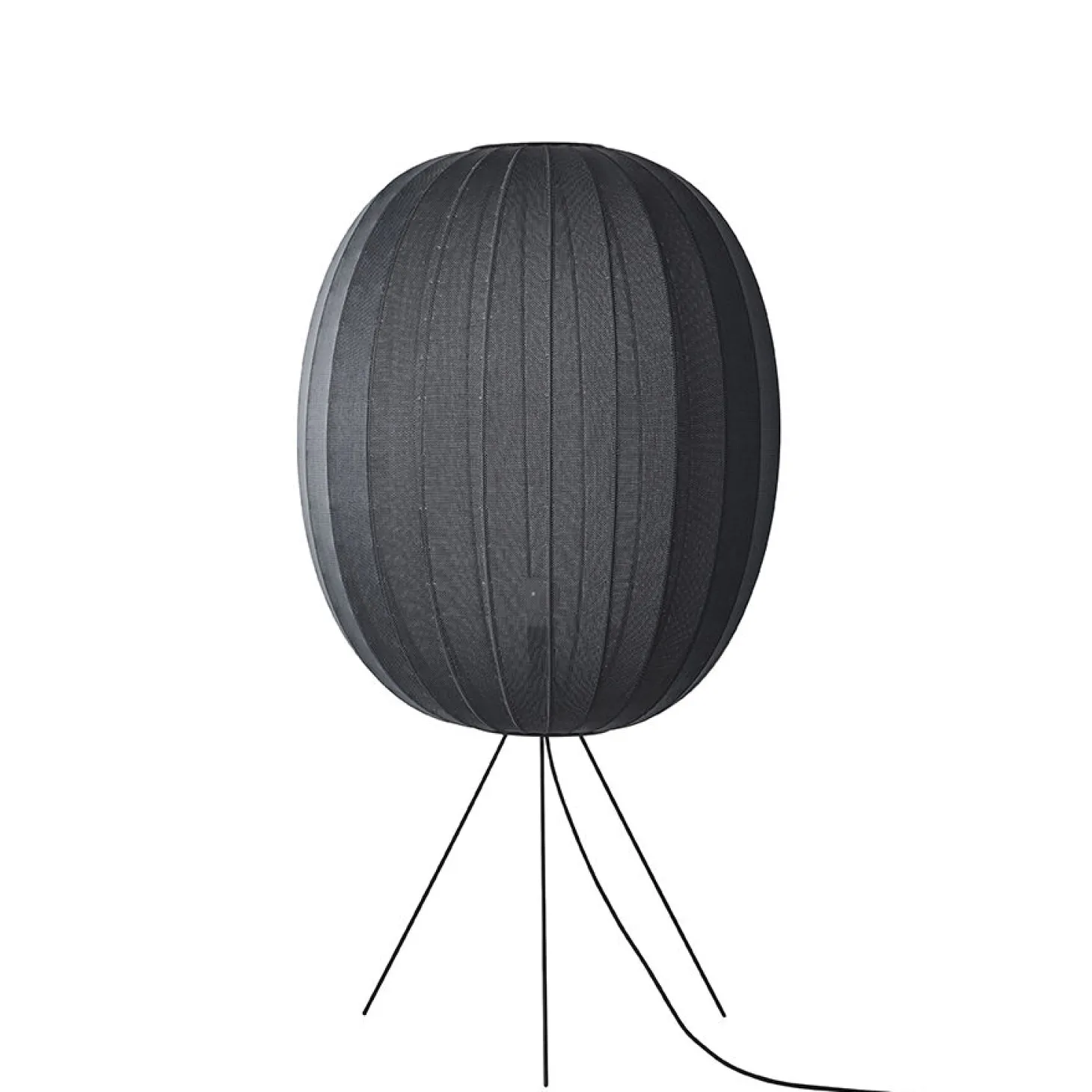 Made By Hand - Gulvlampe - Knit-Wit 65 High Oval Floor Medium - Black