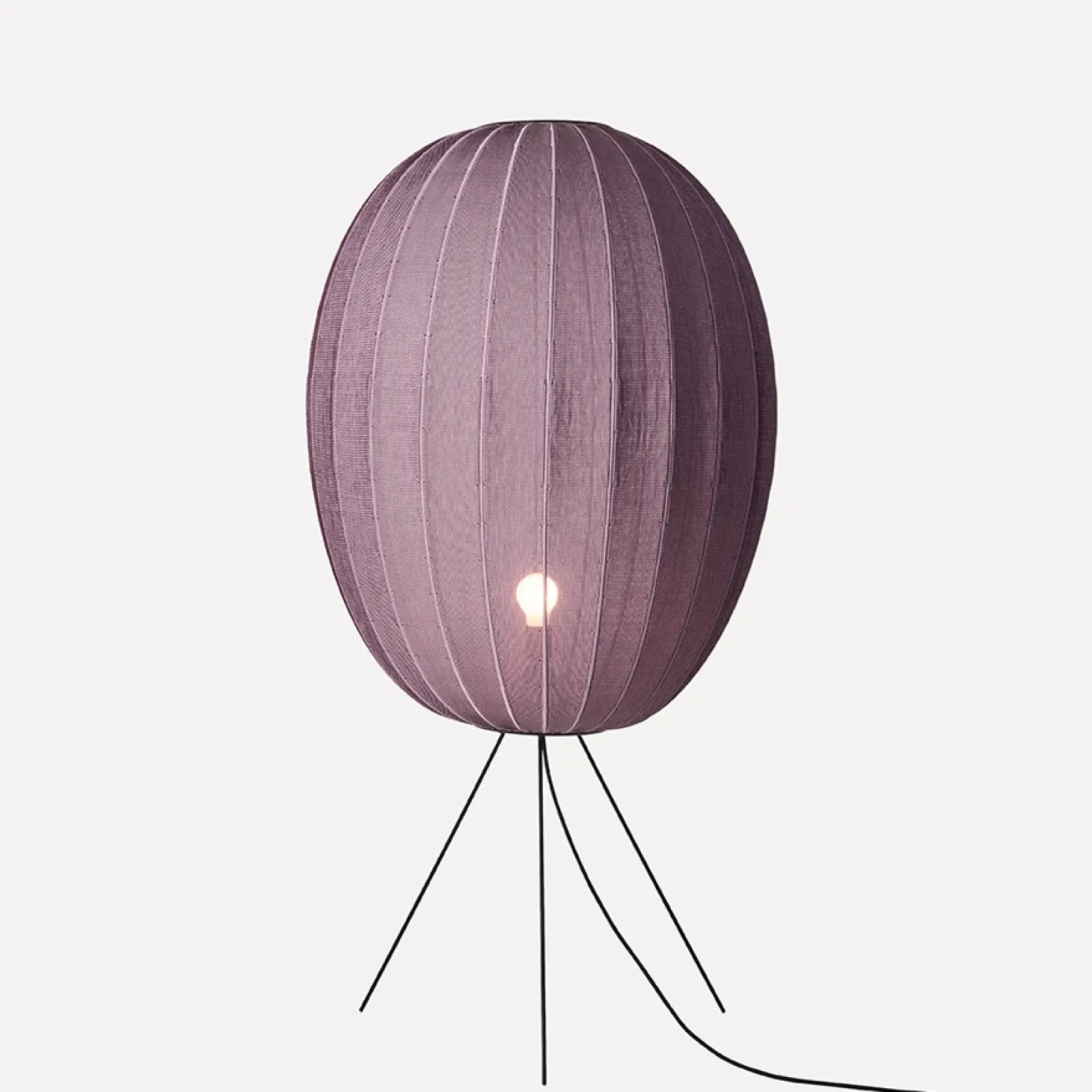 Made By Hand - Gulvlampe - Knit-Wit 65 High Oval Floor Medium - Burgundy