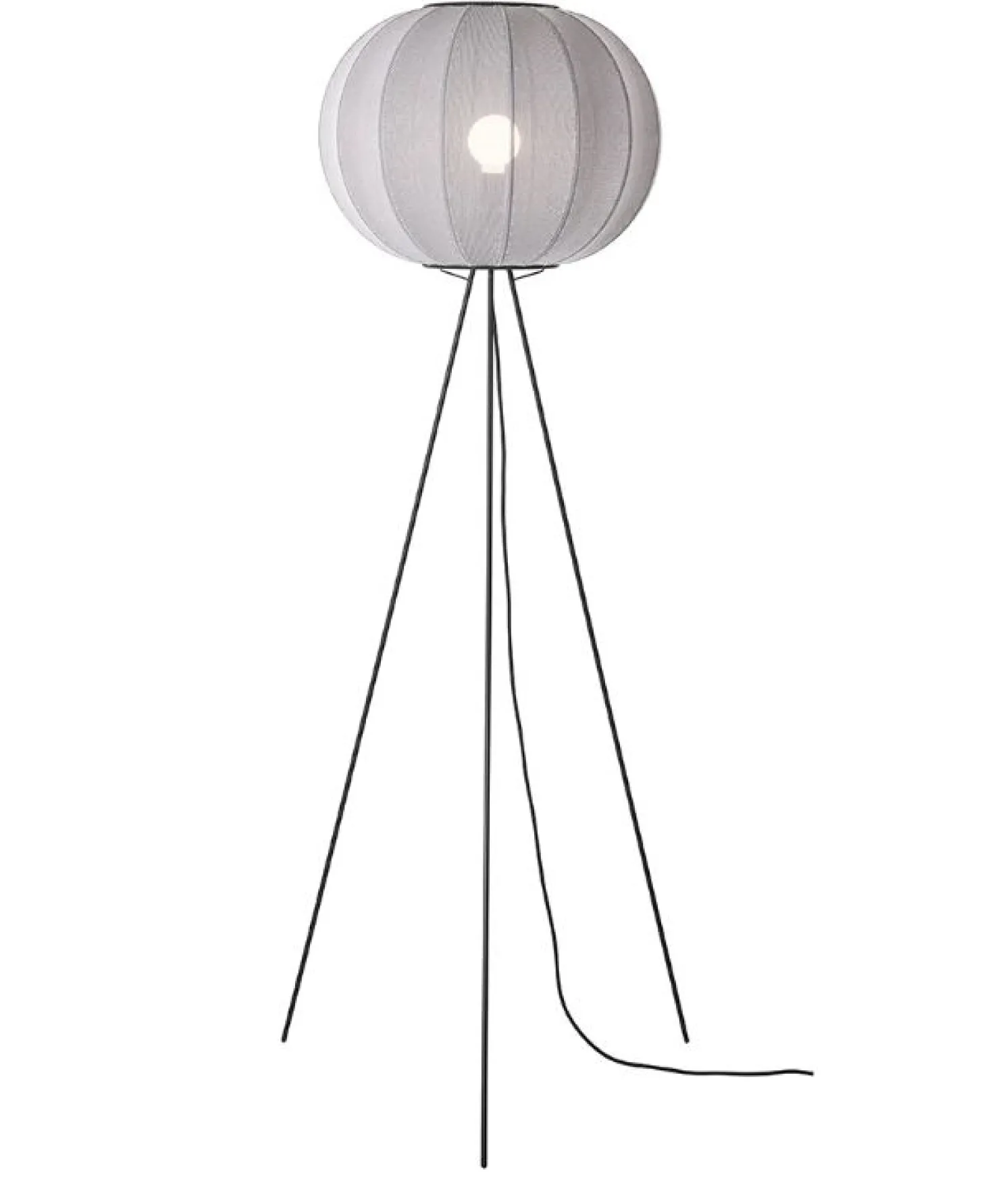 Made By Hand - Gulvlampe - Knit-Wit 45 Round Floor High - Silver