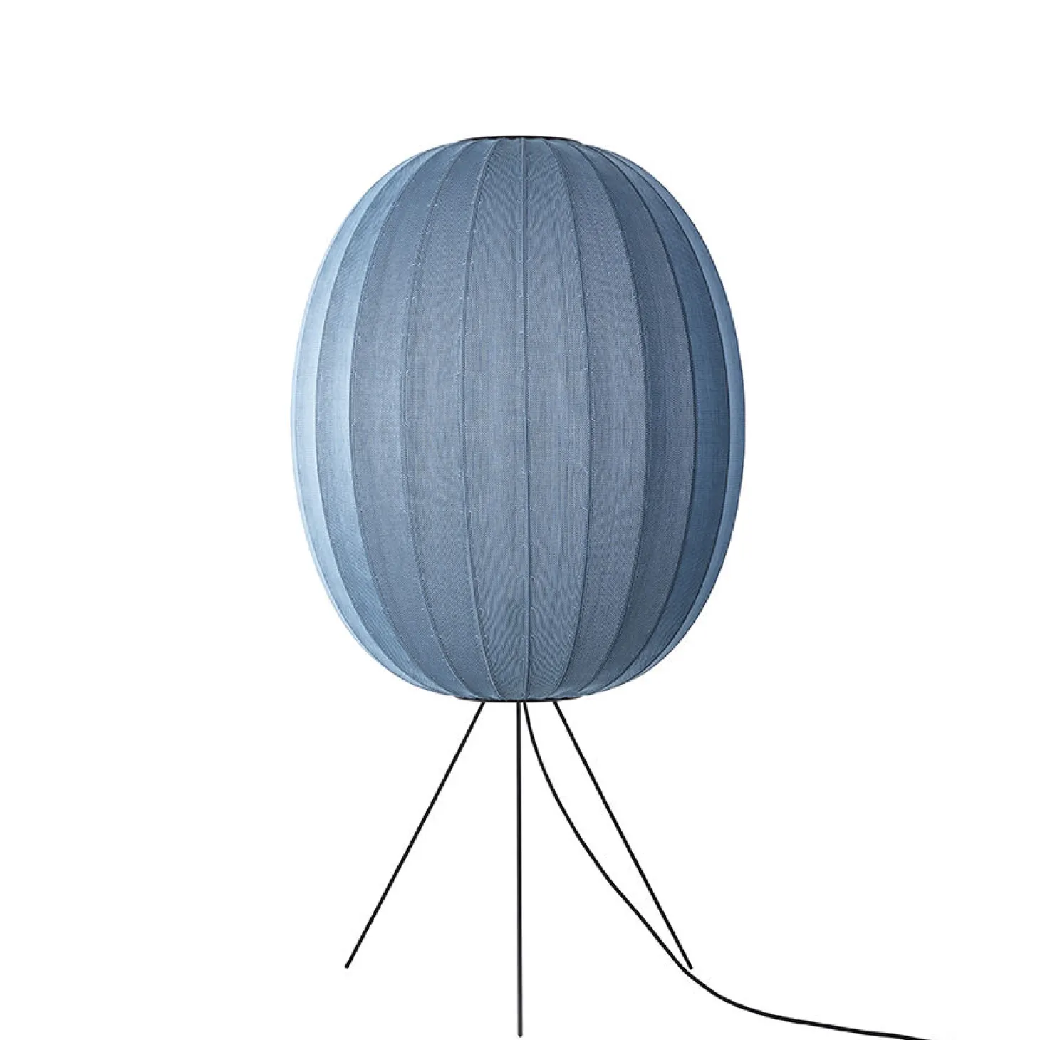 Made By Hand - Gulvlampe - Knit-Wit 65 High Oval Floor Medium - Blue Stone