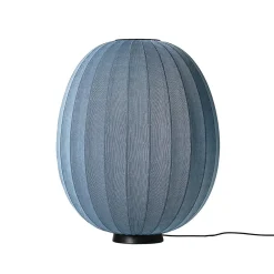 Made By Hand - Gulvlampe - Knit-Wit 65 High Oval Floor Level - Blue Stone