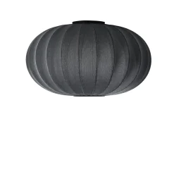 Made By Hand - Loftlampe - Knit-Wit 76 Oval Ceiling/Wall - Black