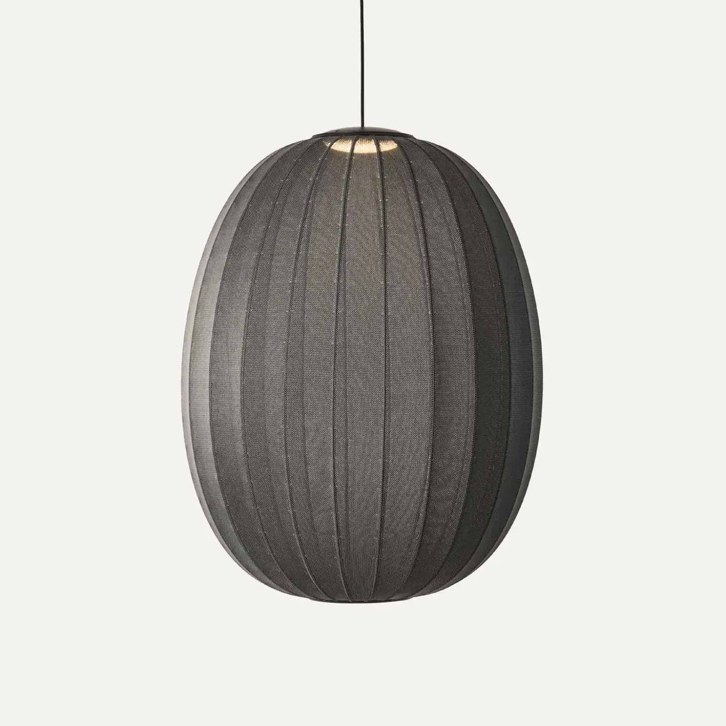 Made By Hand - Pendellampe - Knit-Wit 65 High Oval Pendant LED - Black