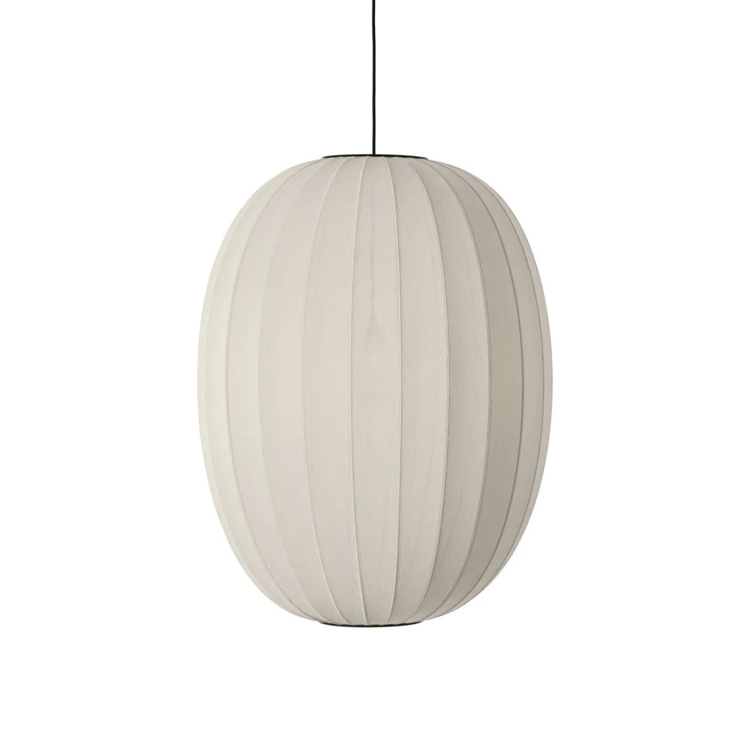 Made By Hand - Pendellampe - Knit-Wit 65 High Oval Pendant - Pearl White