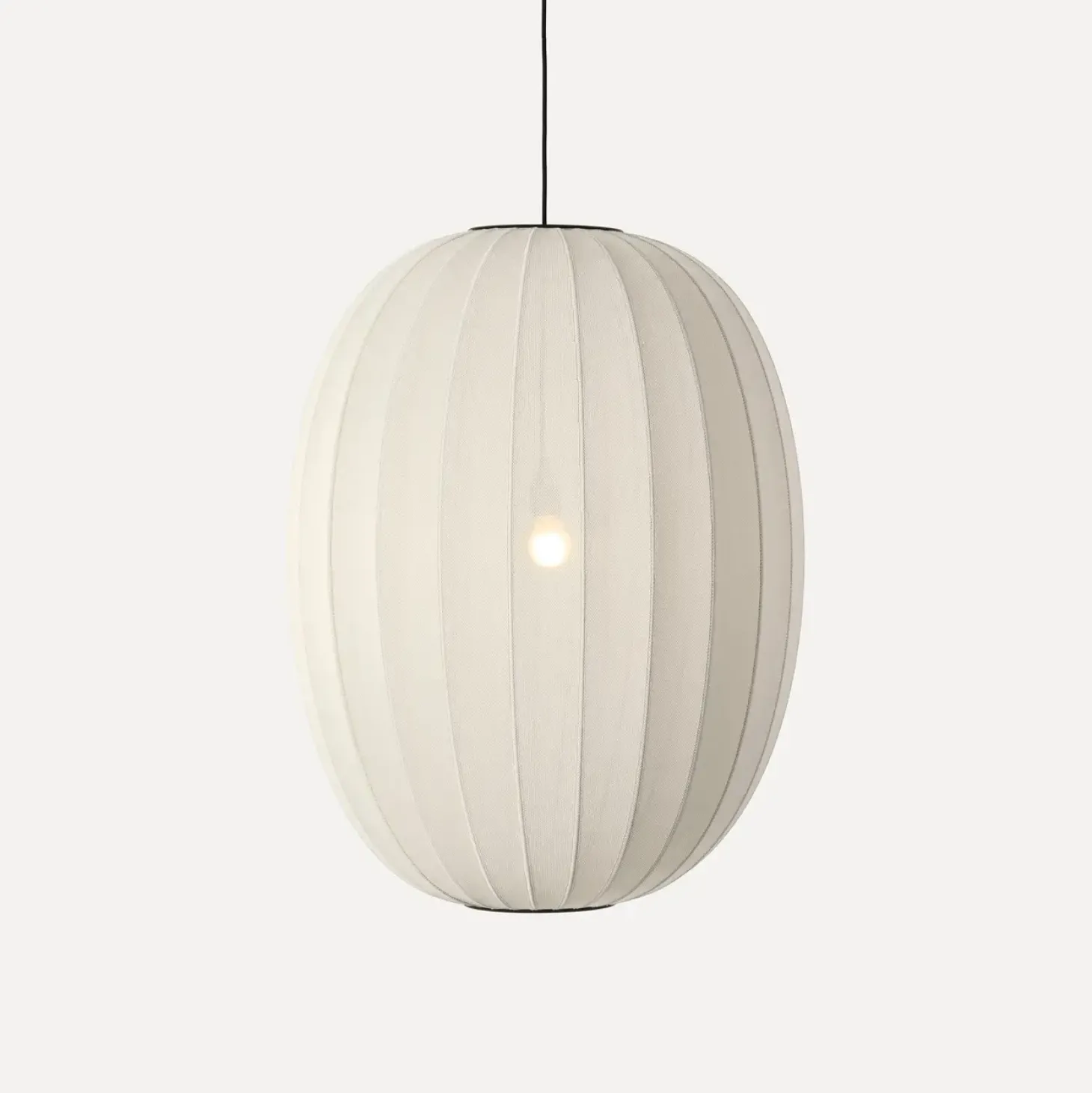 Made By Hand - Pendellampe - Knit-Wit 65 High Oval Pendant - Pearl White