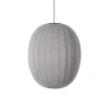 Made By Hand - Pendellampe - Knit-Wit 65 High Oval Pendant - Silver