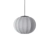 Made By Hand - Pendellampe - Knit-Wit 45 Round Pendant LED - Silver