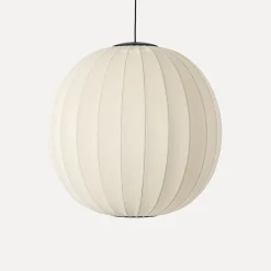 Made By Hand - Pendellampe - Knit-Wit 75 Round Pendant LED - Pearl White
