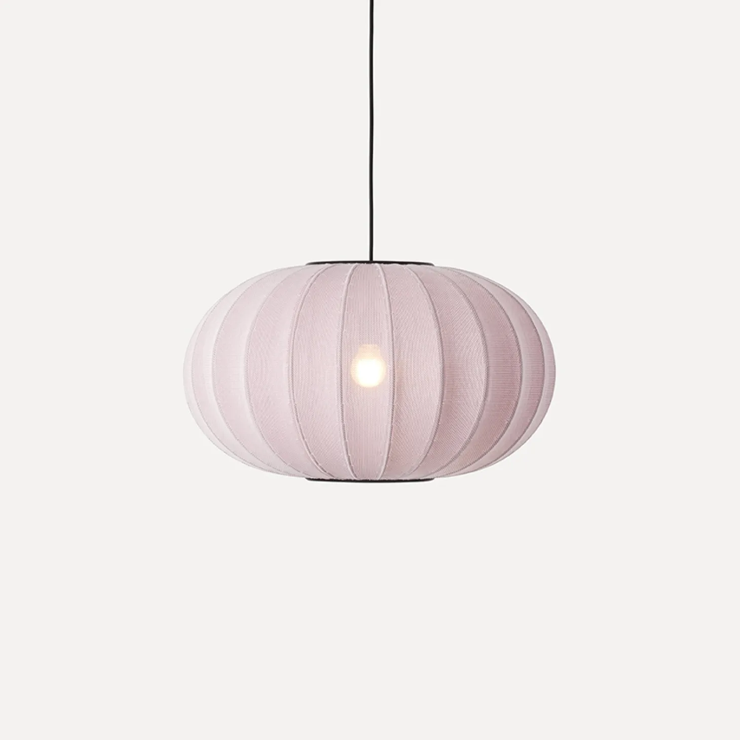 Made By Hand - Pendellampe - Knit-Wit 57 Oval Pendant - Light Pink