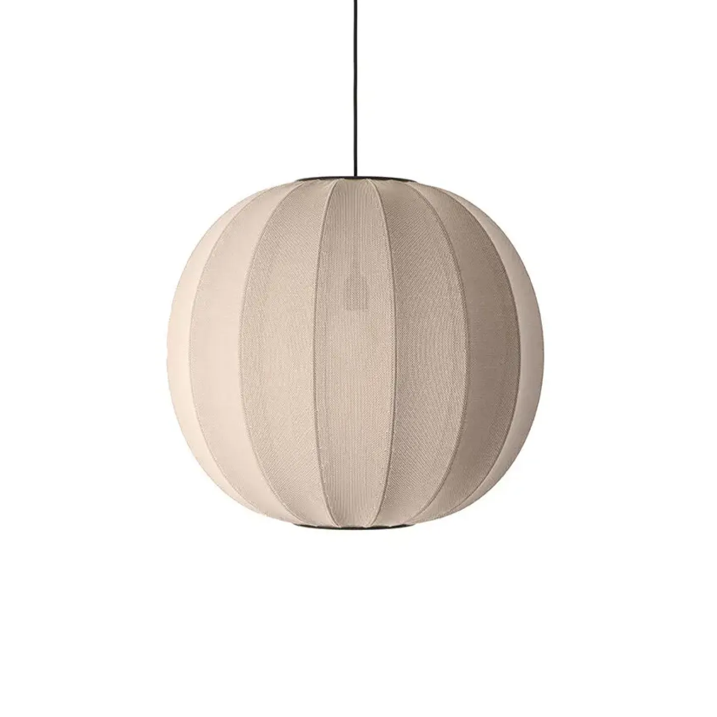 Made By Hand - Pendellampe - Knit-Wit 60 Round Pendant - Sand Stone