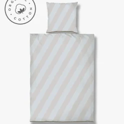 Mette Ditmer - DIAGONAL-sengesæt - Light grey/Sand - W140 x L220 cm
