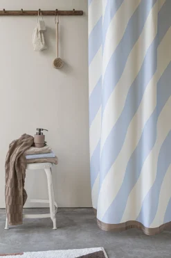 Mette Ditmer - DIAGONAL shower curtain - Light blue