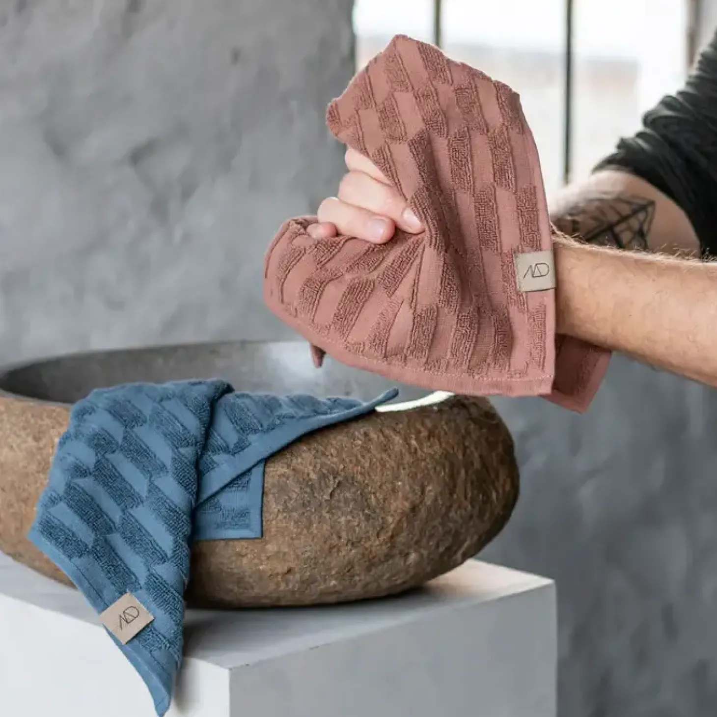 Mette Ditmer - GEO Håndklæde, 3-pak, Rose