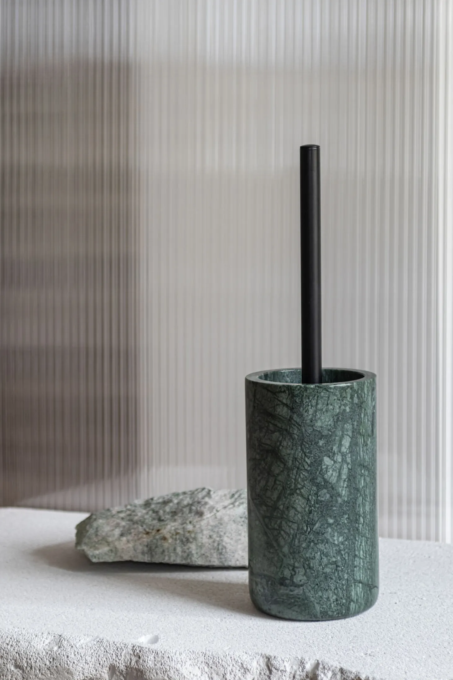 Mette Ditmer - MARBLE toilet brush holder - Dark forest