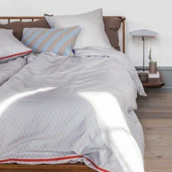 Mette Ditmer - MINI-sengesæt - Light blue/Tan - W140 x L200 cm