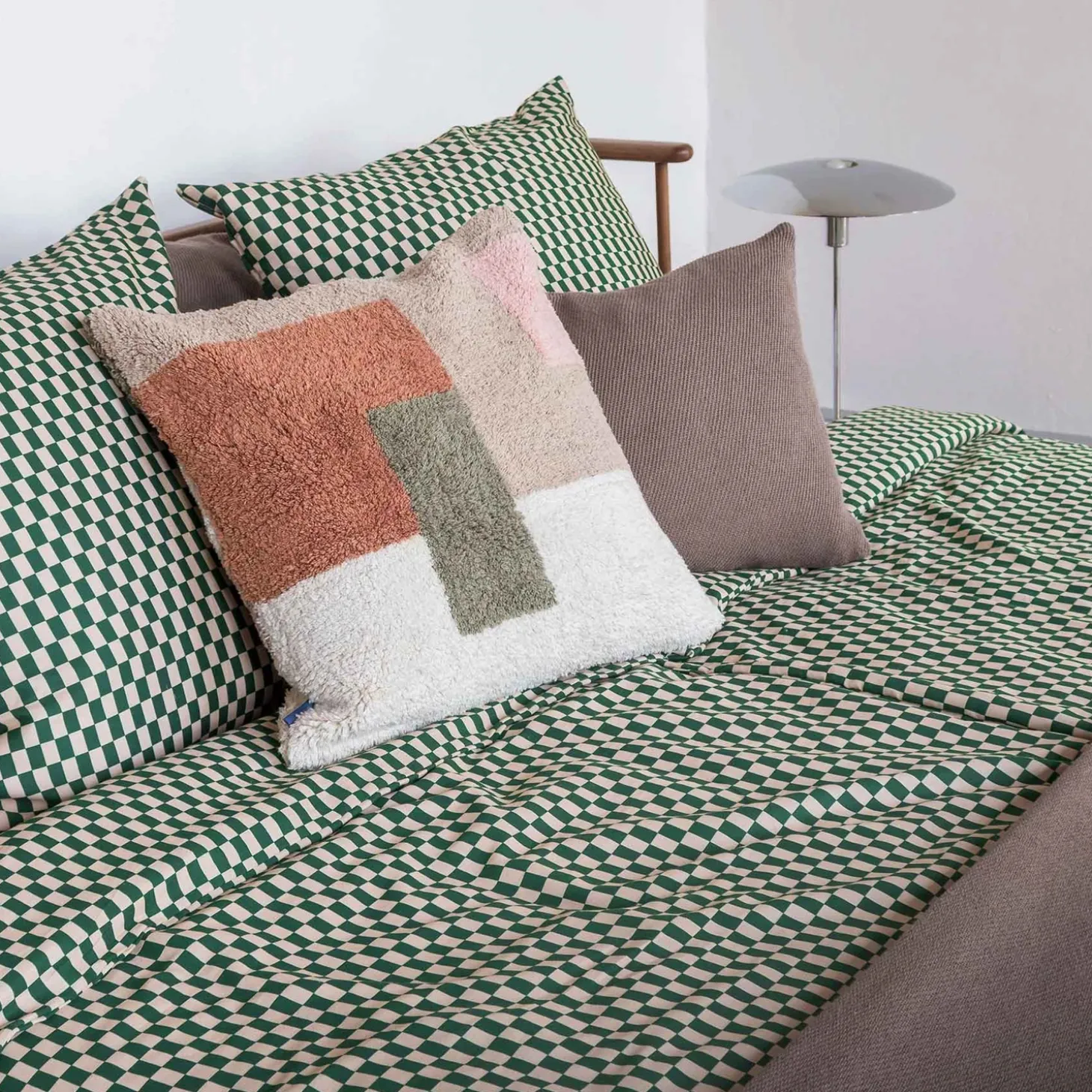 Mette Ditmer - MINI-sengesæt - Pine green/Tan - W140 x L200 cm