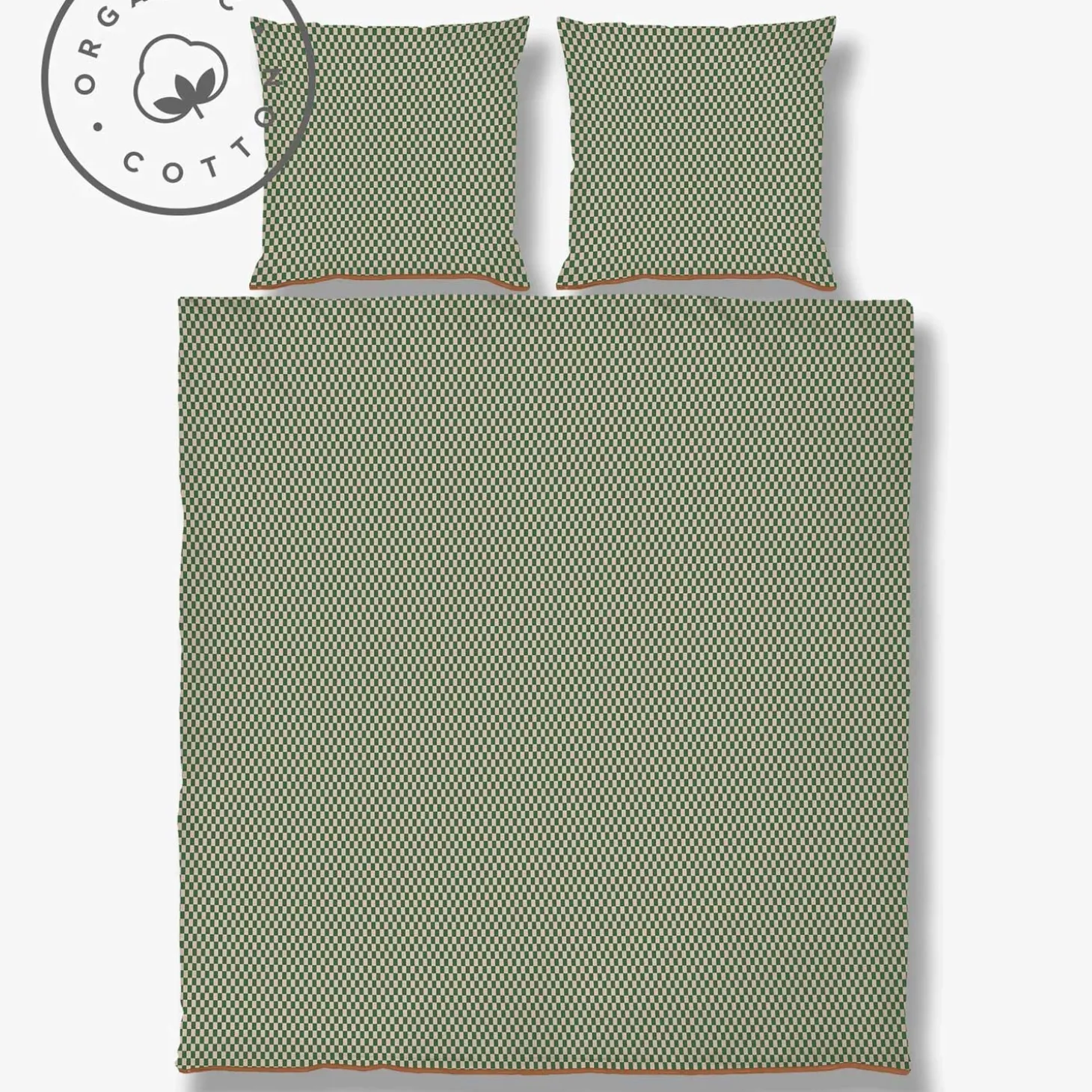Mette Ditmer - MINI-sengesæt - Pine green/Tan - W200 x L220 cm