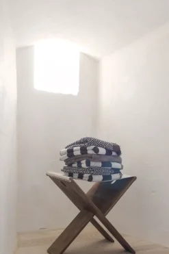 Mette Ditmer - MOROCCO-håndklæde - Chocolate / Off-white - W50 x L90 cm