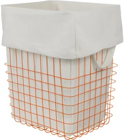 Mette Ditmer - STORE-IT trådkurv med bomuldspose - Large - Orange