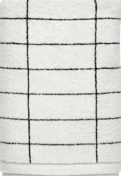 Mette Ditmer - TILE gæstehåndklæde, 2 stk., Sort / Off-white